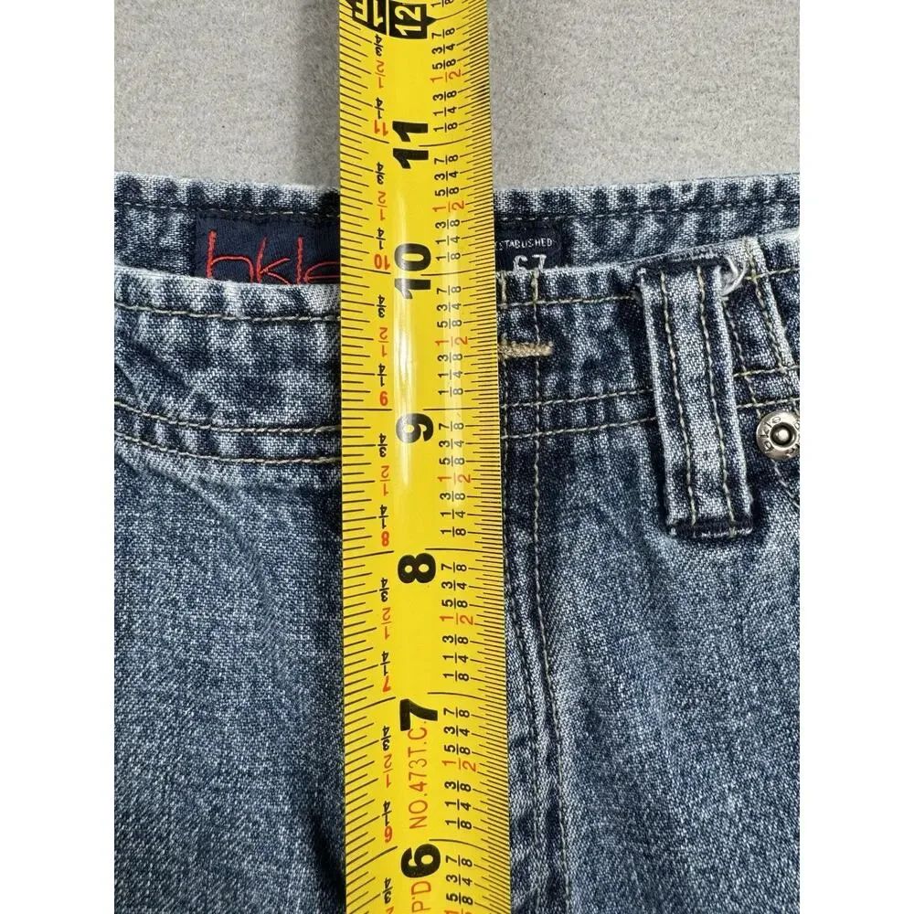 BKE Denim Courtney Shorts Womens 29 Blue Mid Rise Cotton Classic Jean Short Boho - Picture 12 of 15